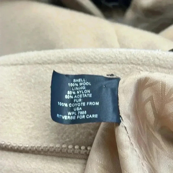 Michael Kors Wool Blend Faux Fur Toggle Pea Coat Jacket Women’s Size 6 - Picture 9 of 10